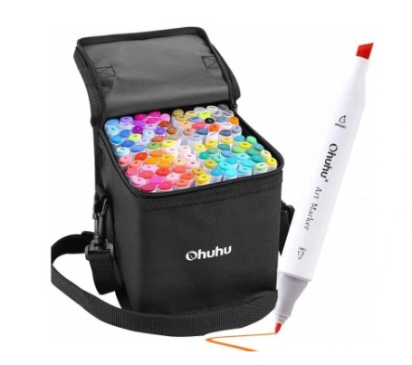 Ohuhu Μαρκαδόρος Αλκοόλης Honolulu Fine & Chisel (Σετ Μαρκαδόρων 100 χρωμάτων)