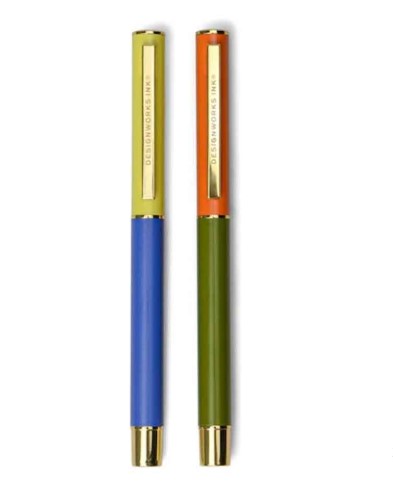 DesignWorks Στυλό Colour Block Pens Off Cobalt & Army Green DCBS-1013E Designworks (Σετ 2 τμχ.)