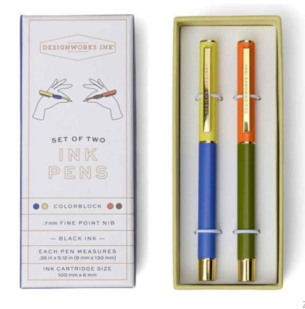 Legami Milano Στυλό Colour Block Pens Off Cobalt & Army Green DCBS-1013E Designworks (Σετ 2 τμχ.)