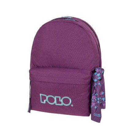 Polo Σακίδιο Original Double Scarf (Δώρο μαντήλι multiscarf Polo) (Eggplant/Turqoise)