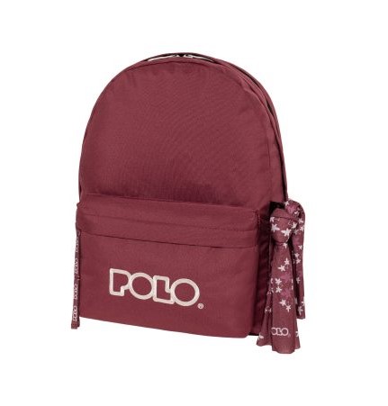 Polo Σακίδιο Original Double Scarf (Δώρο μαντήλι multiscarf Polo) (Μπορντό)