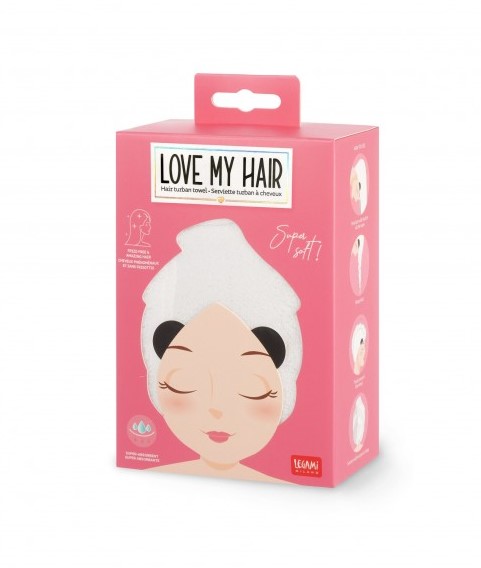 ΠΕΤΣΕΤΑ ΜΑΛΛΙΩΝ ΤΟΥΡΜΠΑΝΙ LEGAMI LOVE MY HAIR - HAIR TURBAN TOWEL - PANDA