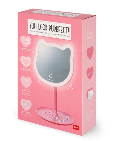 Legami Milano ''You Look Purrfect'' Καθρέφτης Μακιγιάζ με φωτισμό LED
