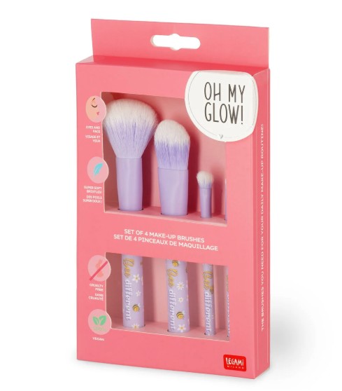 Set of 4 Bee Makeup Brushes - Oh My Glow!