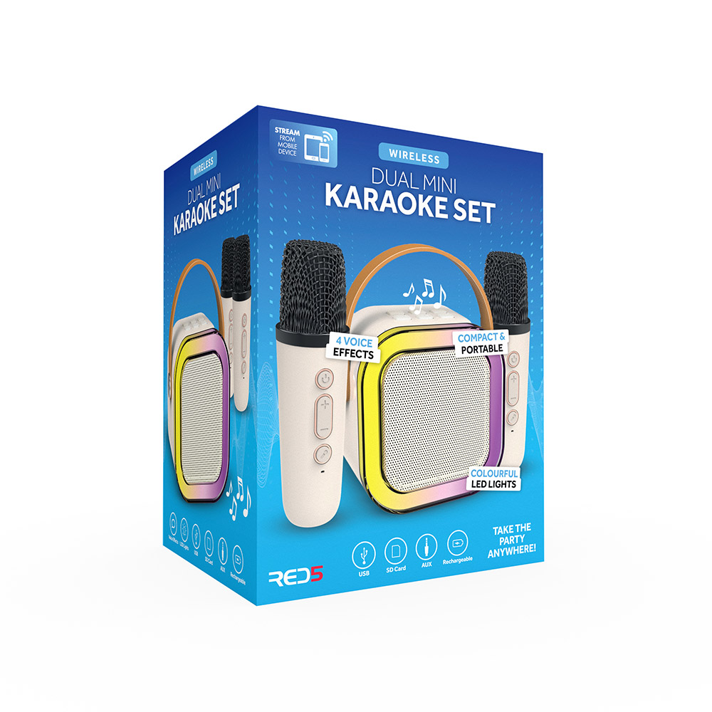 The Source – Dual Mini Karaoke set – Φορητό Σύστημα Καραόκε με δύο Μικρόφωνα