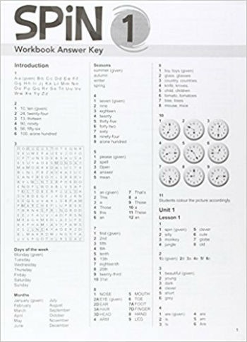 Spin 1 - Workbook Answer key (Λύσεις)