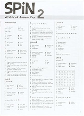 Spin 2 - Workbook Answer key (Λύσεις)