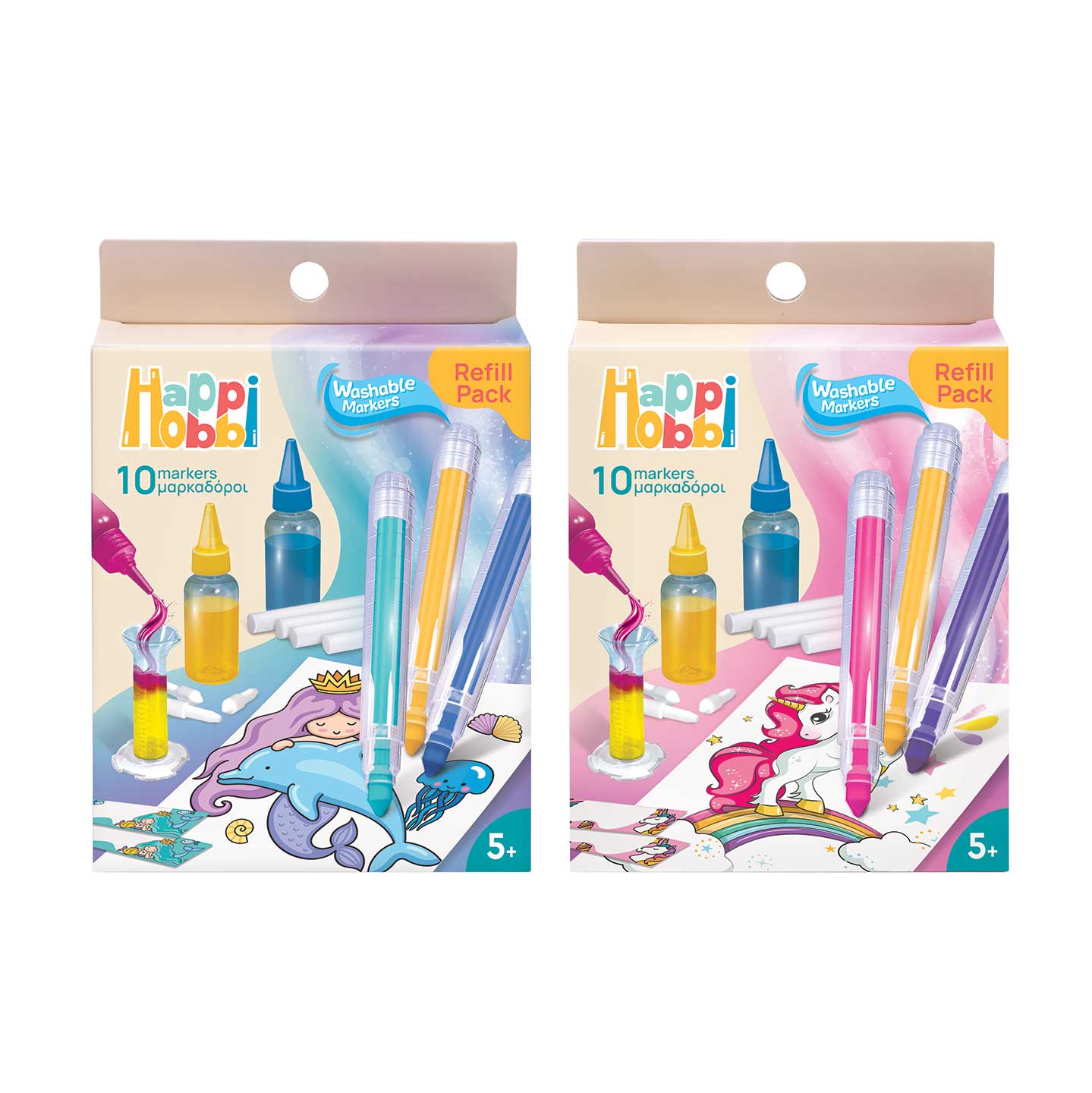 Happihobbi Refill Pack για Εργαστήριο Μαρκαδόρων για 5+ Χρονών