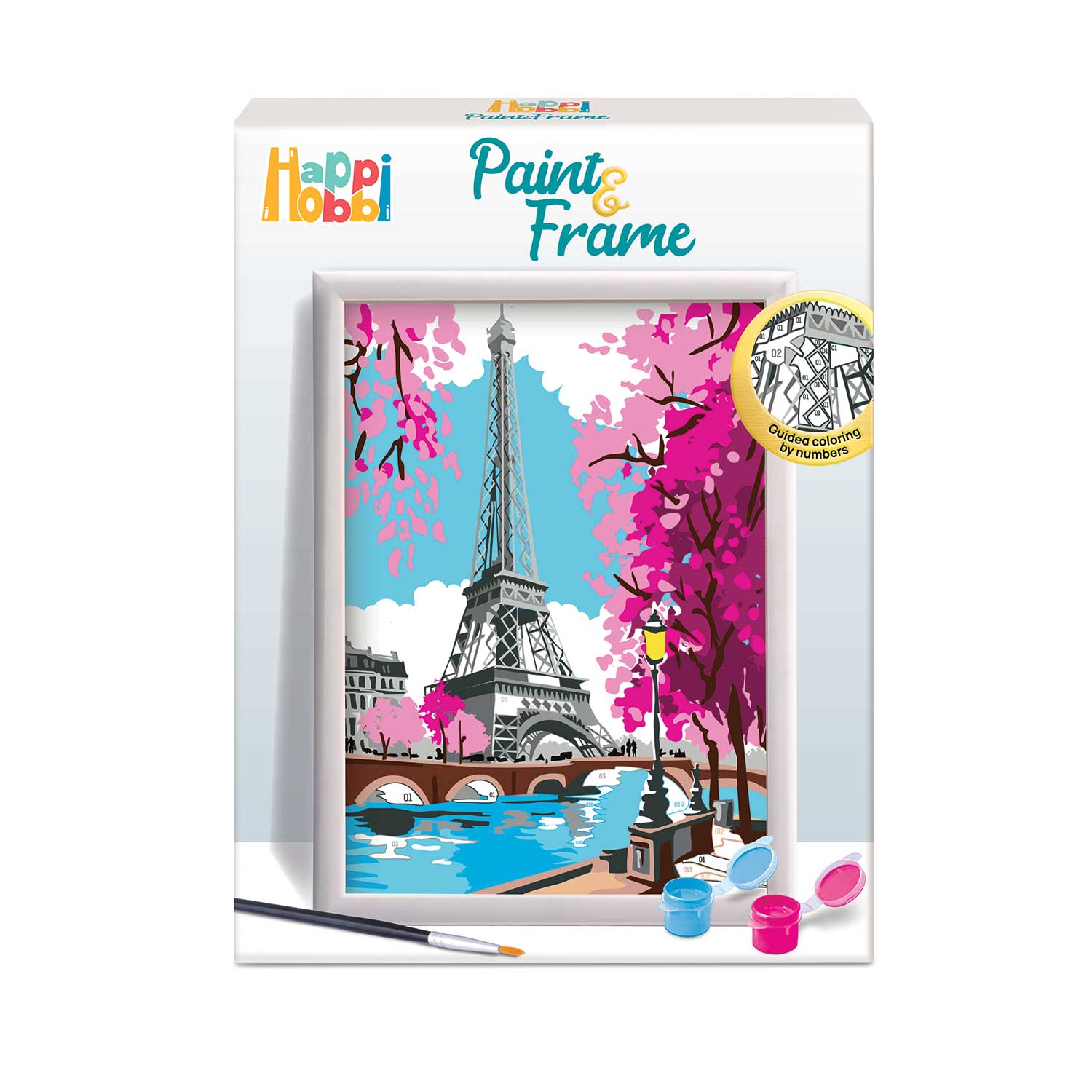 Happihobbi Paint & Frame | Paint by Numbers - Spring Paris | για Ηλικίες 12+ Χρονών