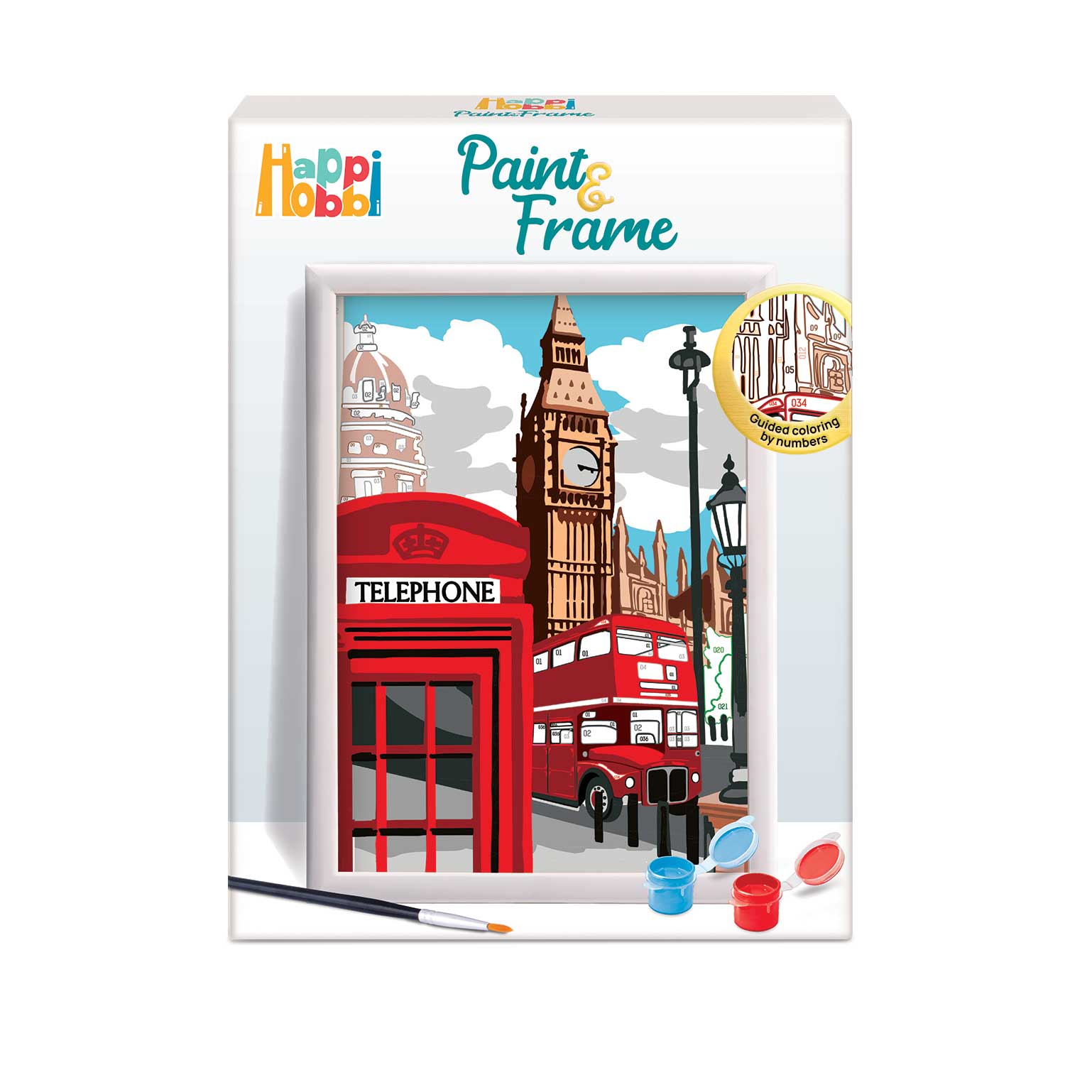 HappiHobbi ''Paint and Frame'' Paint by Numbers - Majestic London (Για Ηλικίες 12+ Χρονών)