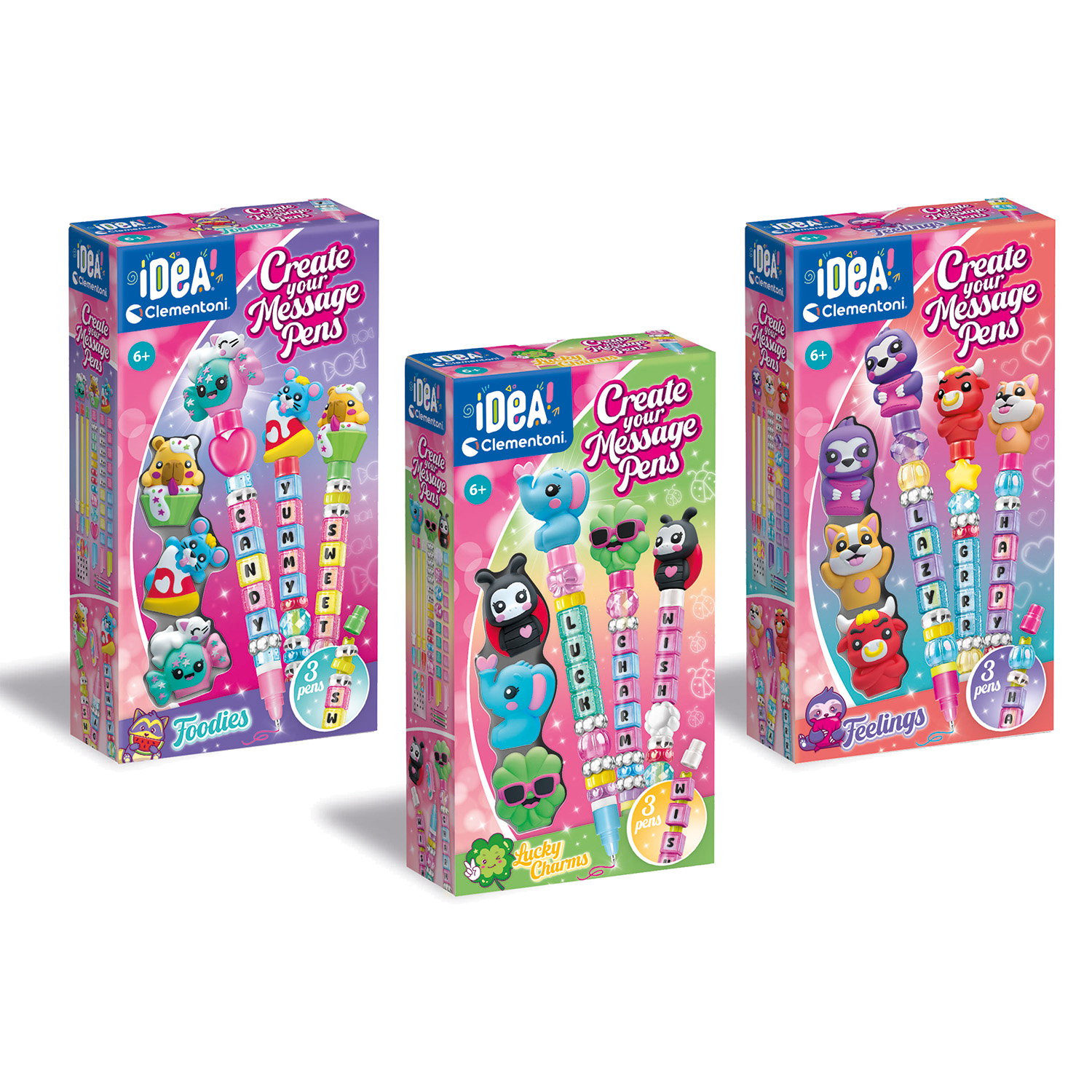 Clementoni σετ Message Pens 3τεμ Foodies, Emotions, Lucky Μαθαίνω & Δημιουργώ για 6+ Ετών