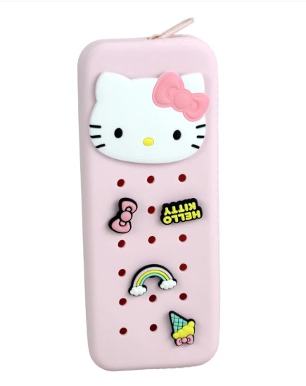 Gim Κασετίνα Σιλικόνης Hello Kitty με Pins (Ροζ)