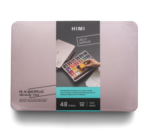 HIMI Twin Cup Acrylic Paints Σετ 48 Ακρυλικά Χρώματα (Pearl Pink)