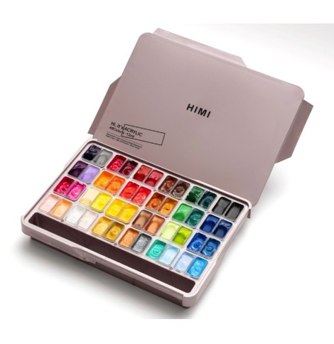 HIMI Twin Cup Acrylic Paints Σετ 48 Ακρυλικά Χρώματα (Pearl Pink)