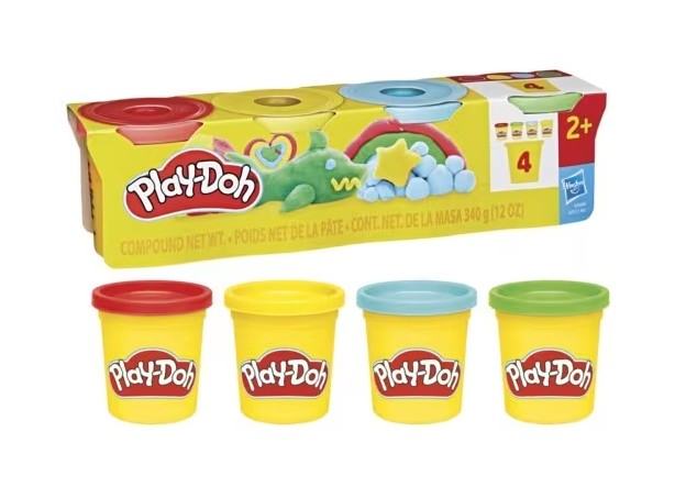 Hasbro Play-Doh Classic 4 Pack (Πλαστελίνη σε Συσκευασία 4 Τμχ.)