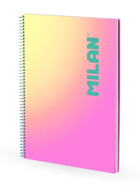 Milan Sunset Τετράδιο Σπιράλ A4, 90 φύλλα (Pink)