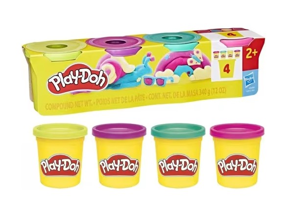 Hasbro Play-Doh Classic 4 Pack (Πλαστελίνη σε Συσκευασία 4 Τμχ.)