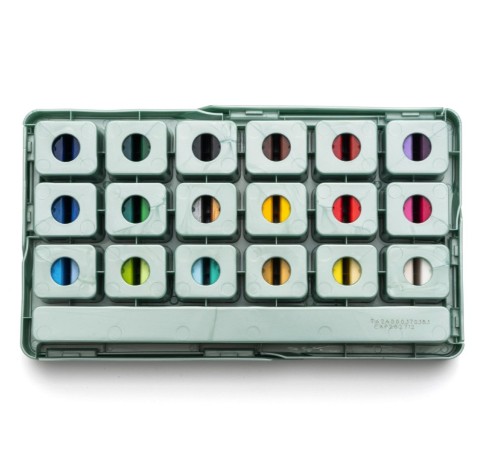 Set of Twin Cup acrylic paints - HIMI - Pearl Green 36 pcs x 12 g