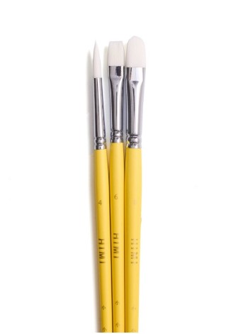 Set of synthetic Little Bird brushes - HIMI - Yellow 3 pcs.