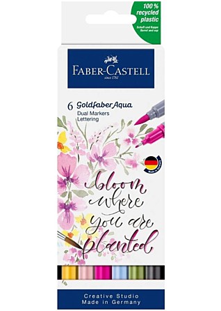 Faber-Castell Goldfaber Aqua Dual Markers ''Lettering'' (6τμχ)