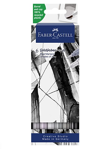 Faber-Castell Goldfaber Aqua Dual Markers Shades Of Grey (6τμχ)