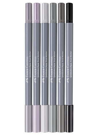 Faber-Castell Goldfaber Aqua Dual Markers Shades Of Grey (6τμχ)