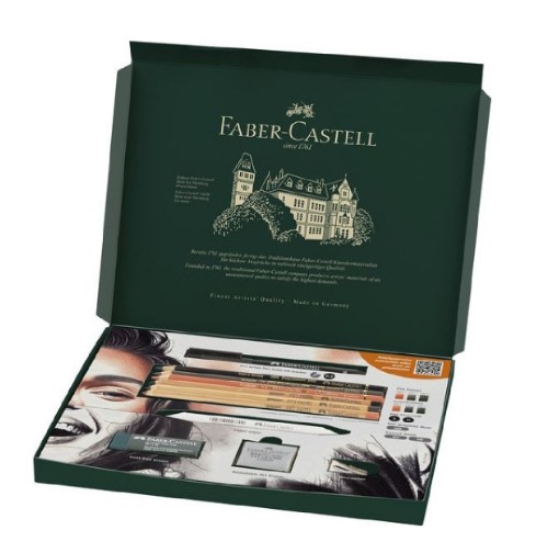Faber Castell Discovery Set Dry Mediums (Σετ Σχεδίου Ξηρής Ζωγραφικής 17τμχ)