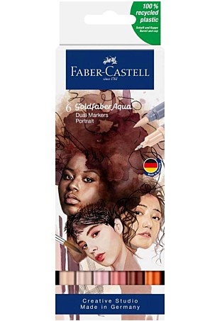 Faber Castell Goldfaber Aqua Dual Markers ''Portrait'' (6τμχ)