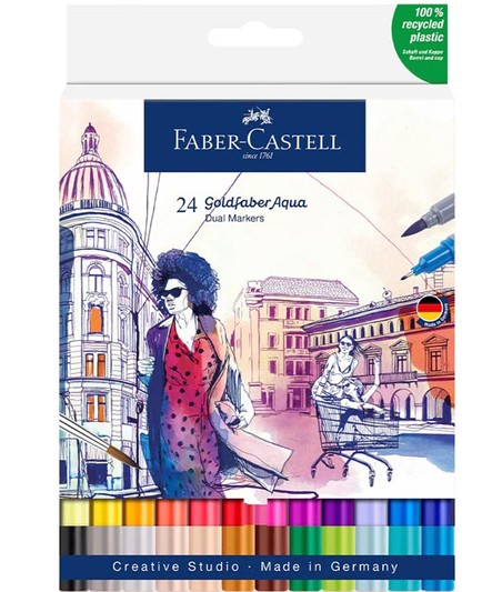 Faber Castell Goldfaber Aqua Dual Markers (Σετ 24 τμχ)