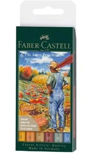 Faber Castell Pitt Artist Brush Pens ''Harvest'' (Σετ 6τμχ)