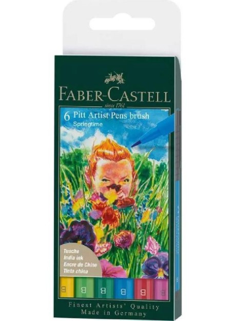 Faber Castell Pitt Artist Brush Pens ''Springtime'' (Σετ 6τμχ)
