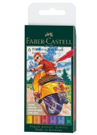 Faber Castell Pitt Artist Pens ''Colour Wheel '' (Σετ 6τμχ)