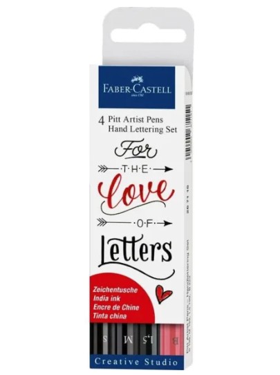 Faber Castell Pitt Artist Pens ''Hand Lettering'' (Σετ 4τμχ)