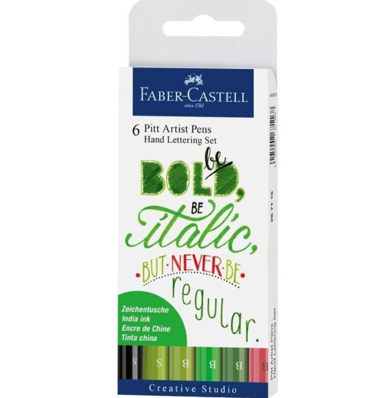 Faber Castell Pitt Artist Pens ''Hand Lettering Bold'' (Σετ 6τμχ)