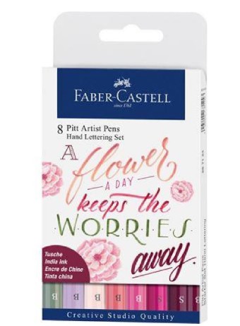 Faber Castell Pitt Artist Pens ''Hand Lettering Pastel'' (Σετ 8τμχ)