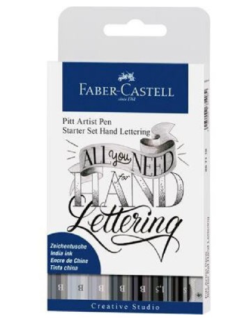 Faber Castell Pitt Artist Pens ''Hand Lettering Starter Set'' (Σετ 7+2τμχ)
