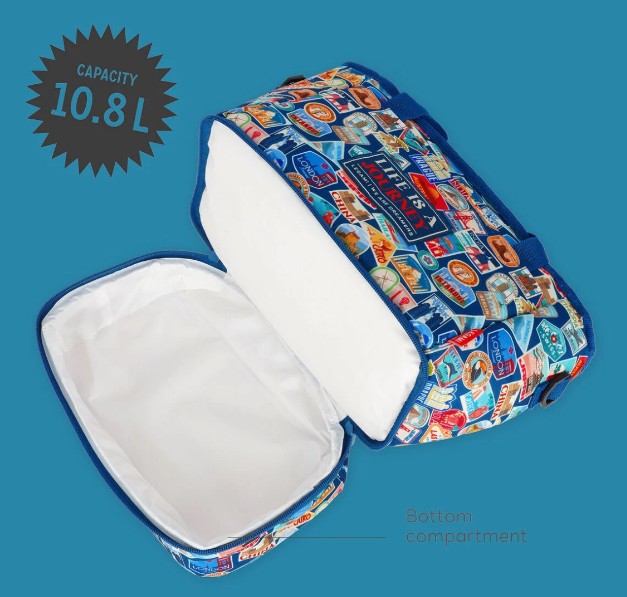 Borsa Porta Pranzo 10,8 l - Travel Stickers - Lunch Bag