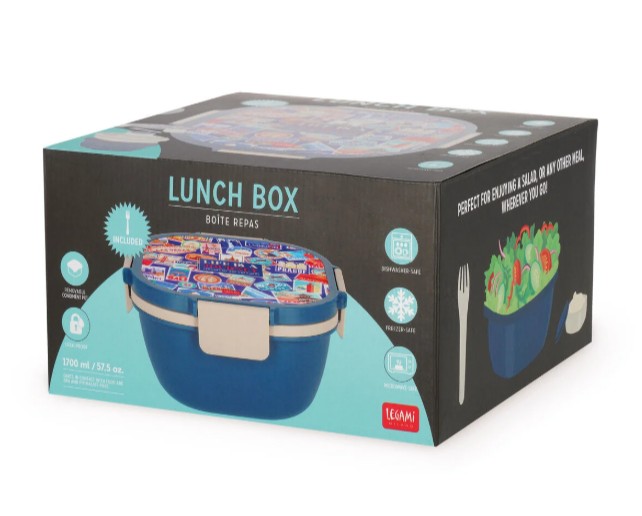 Legami Milano Lunch Box/Δοχείο Φαγητού 1700 ml (Travel Stickers)