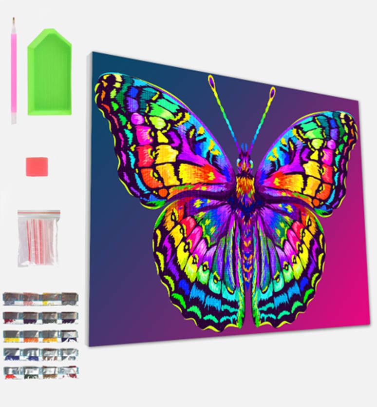 Splat Planet σετ Diamond Painting "butterfly" σε Καμβά με Τελάρο 30x40cm