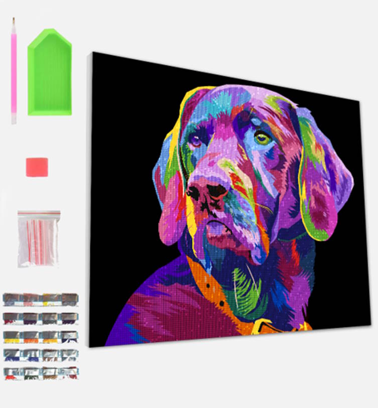 Splat Planet Σετ Diamond Painting "Dog" σε Καμβά με Τελάρο 30x40cm