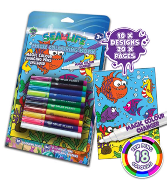 Splat Planet sea Life Magic Colouring Book – Μαγικό Βιβλίο Ζωγραφικής με Πλάσματα του Βυθού