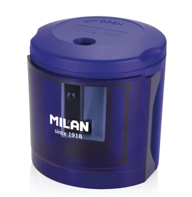 Blister pack POWER-SHARP electric pencil sharpener (batteries included)blue