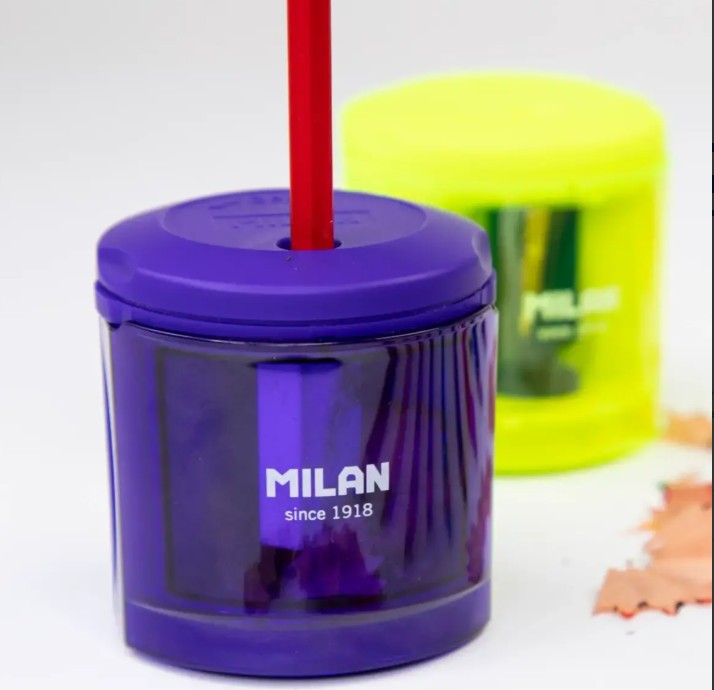 Blister pack POWER-SHARP electric pencil sharpener (batteries included)blue