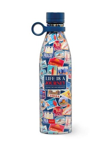Legami Milano Vacuum Bottle Hot & Cold 800ml (Travel Stickers)