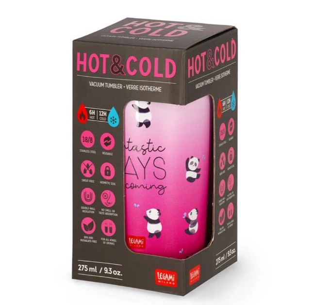 Legami Milano Vacuum Tumbler Hot & Cold 275 ml (Panda)