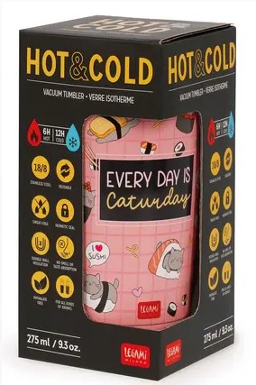 Legami Milano Vacuum Tumbler Hot & Cold 275 ml (Sushi Cat)
