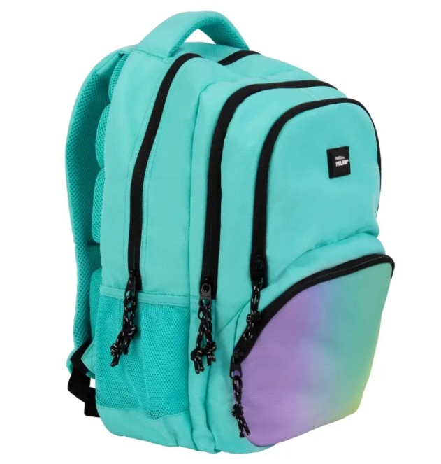 Milan Σχολική Τσάντα Πλάτης 25L με Θήκη Laptop ''Sunset'' Green