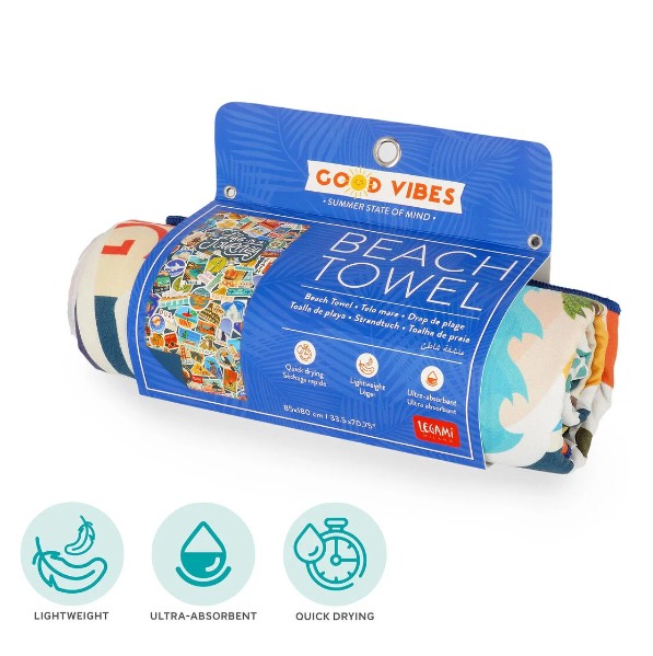 Πετσέτα Θαλάσσης ''Travel Stickers'' 85x180cm
