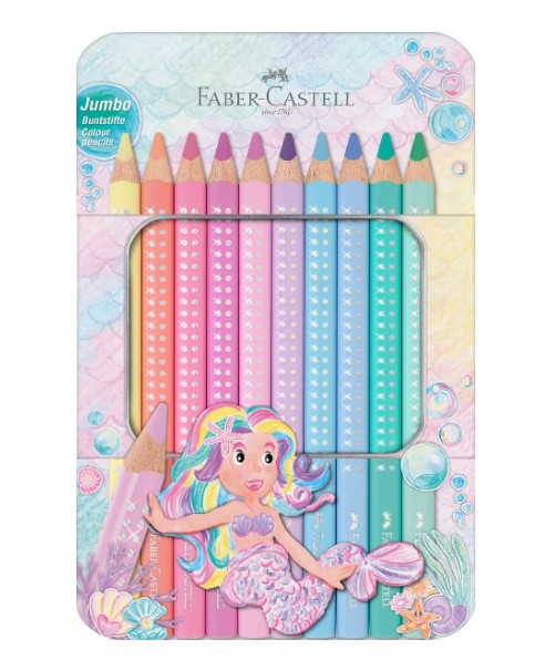 Faber Castell Ξυλομπογιές Sparkle Jumbo Pastel (Σετ 10 Τμχ.)