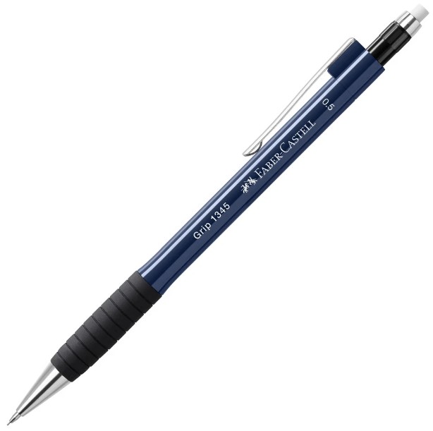Faber Castell Μηχανικό Μολύβι με Γόμα 1345 Grip 0.5 mm (Blue)